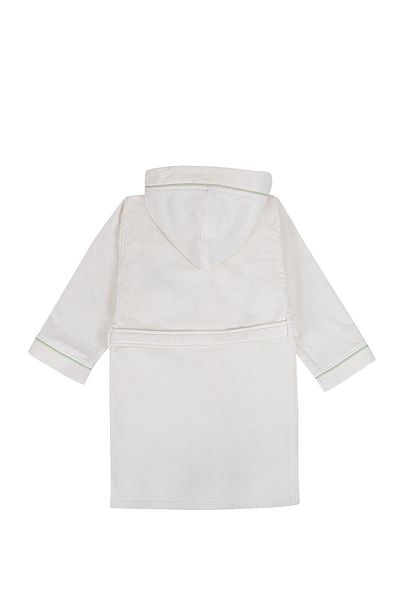 Ecocotton Παιδικό μπουρνούζι Carnaval Unisex 100% οργανικό βαμβάκι κεντημένη κρέμα