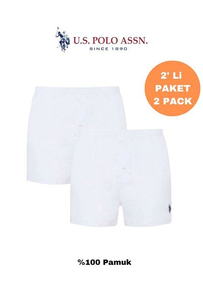 U.S. Polo Assn. Άνδρας, Αδειοδοτημένος USPA, 100% βαμβάκι, λεπτομέρεια με κουμπιά 2 τμχ Boxer (σε κουτί)