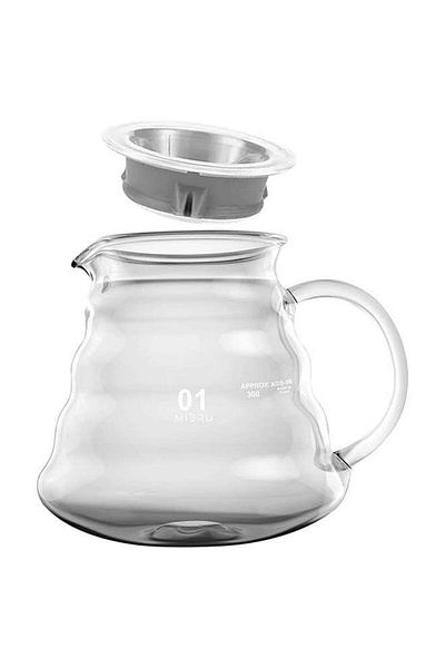 COOYA Coffee Server Clear Heat Resistant Glass Range Coffee Server, Hand Drip Coffee Jug Kettle Teapot