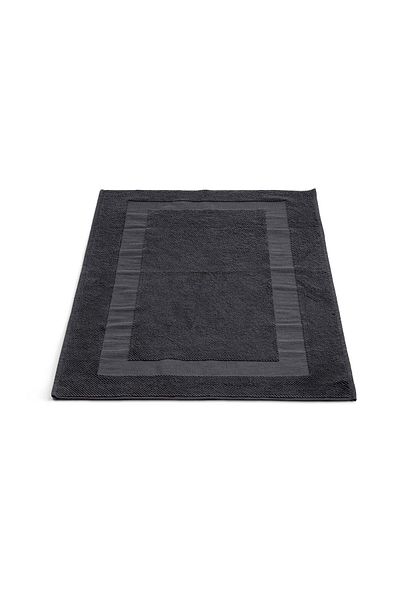 Ecocotton Χαλάκι μπάνιου Kaia 100% βαμβάκι ανθρακί 50x80 εκ