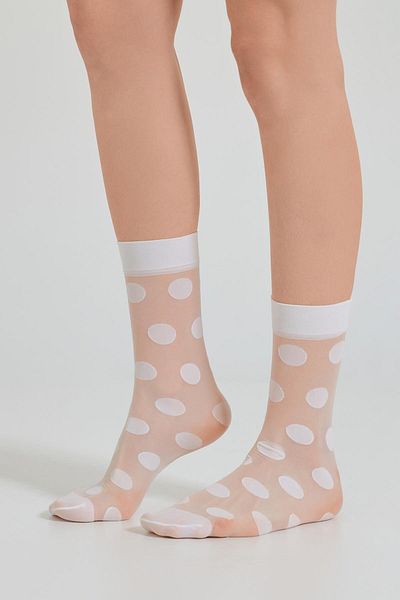 Katia&Bony Women's Thin Socks - White