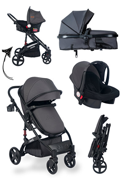 Joell Truva Travel Sistem Bebek Arabası Füme / Yeni Versiyon