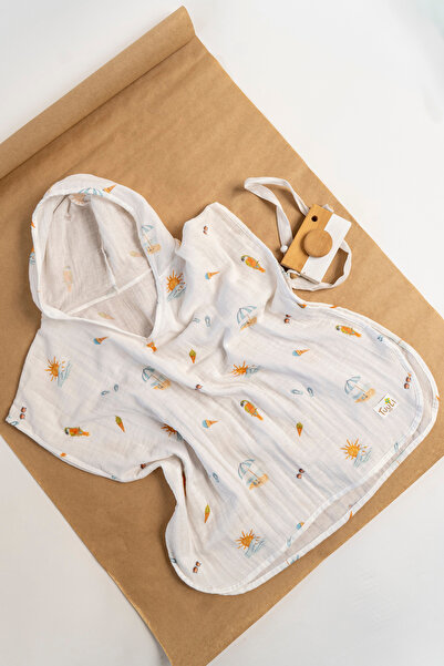 Tuuli Kids Summer Desenli Organik Müslin Çocuk Panço