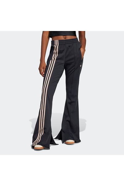 adidas Pantaloni de trening negri pentru femei Firebird evazați (JJ0934)