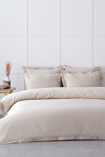 Ecocotton Hena Çift Kişilik Nevresim Takımı %100 Organik Pamuk 300 Tc Saten B...