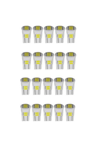 New Spider Plus T10 LED Wedge Bulb Yellow – 20 Pcs for Car Interior, Indicator, Parking, Dashboard, Trunk, Dome