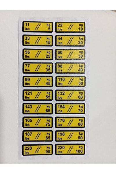 Genel Markalar FİTNESS İSTASYON MAKİNESİ AĞIRLIK ETİKETİ