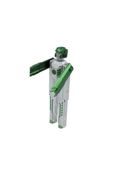 BM GİFT DESİGN Funny robot pen green-silver aviation collection