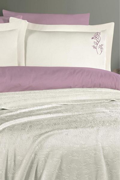 Altınbaşak Dream Blanket Duvet Cover Set - Double Talia Ivory