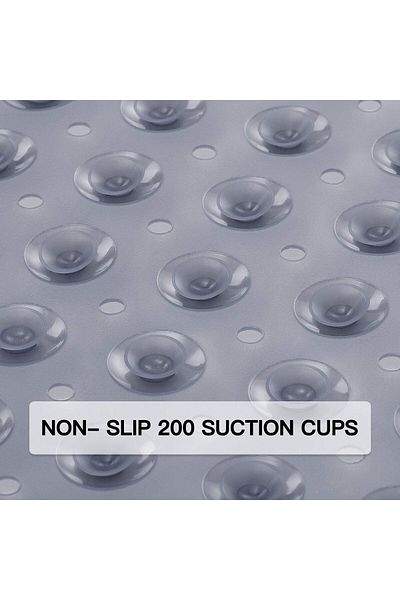 COOYA BathTub Shower Mat 40 x 16 Inch, Non-Slip Washable Bath Mat with Suction Cups and Drain Holes