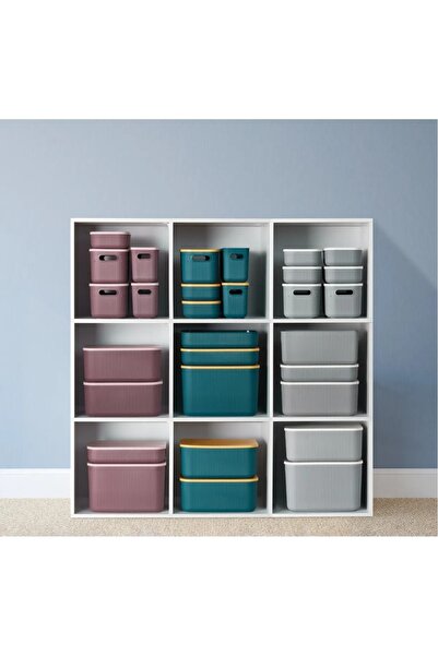 Bayev 4 Pcs Storage 3.2 Lt Gray Closet Organizer Box Socks Clothes Storage Container with Lid