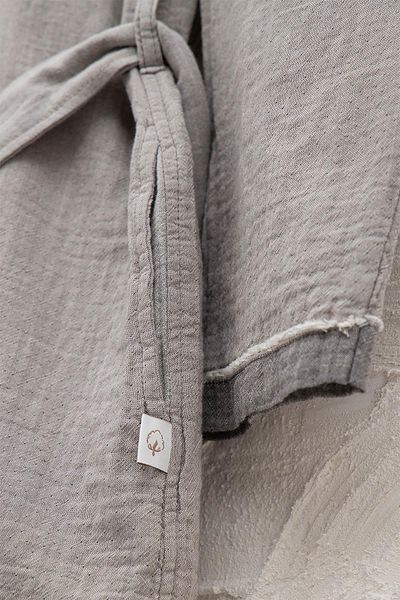 Ecocotton Γυναικείο φόρεμα Melsa 100% οργανικό βαμβάκι μουσελίνα ανθρακί