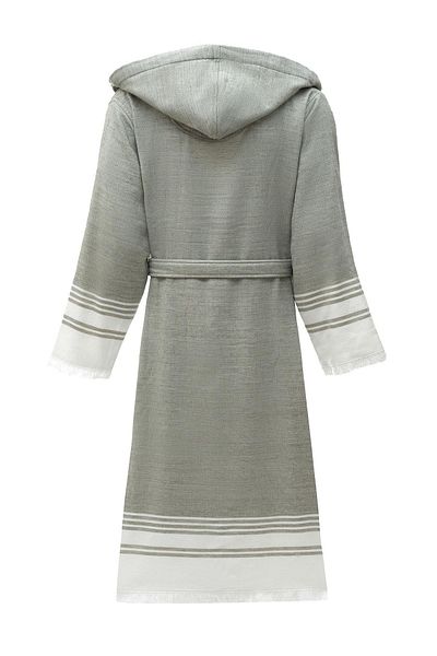 Ecocotton Ανδρικό μπουρνούζι - 100% οργανικό βαμβάκι, λινό μελανζέ, χακί