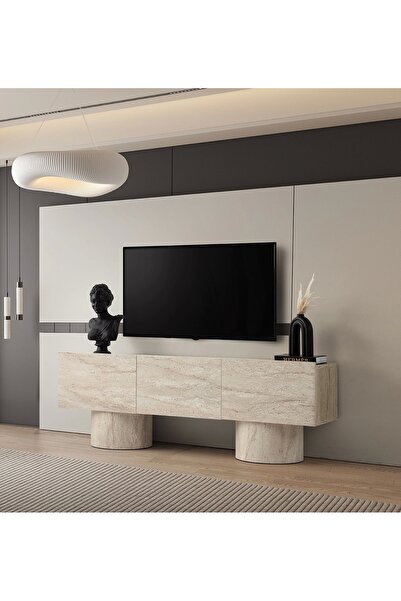 Evistro Tv Sehpası 3 Kapaklı Sidon 180cm Kurulu Gönderilir