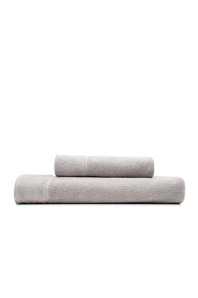 Ecocotton Ανδρικό σετ πετσετών Arven 2 τεμαχίων 100% οργανικό βαμβάκι με περίγραμμα γκρι 50x90+ 80x150 cm
