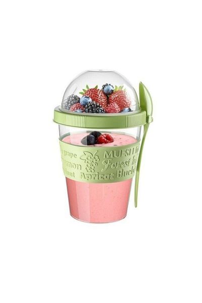 Roza's Home Titiz Take'n Go Practical Portable Snack and Yogurt Container with Spoon Ap-9199