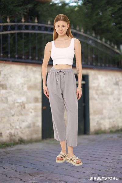 BİRBEYSTORE Unisex Large Size Raw Cloth - Capri Unikal Style 100% Cotton Relaxed