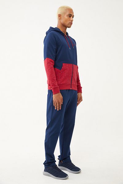 bilcee Men's Claret Red Hooded Tracksuit Set - Quicktime 7007
