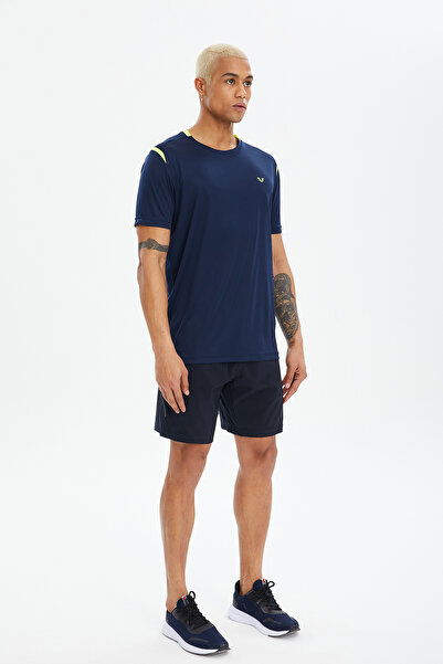 bilcee Ανδρικό μπλουζάκι σπορ, μπλε ναυτικό, λεπτό, ελαφρύ και γρήγορο στέγνωμα 0635