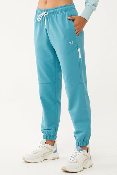 bilcee Dark Green Organic Cotton Women's Sports Sweatpants - Loose Fit 0722