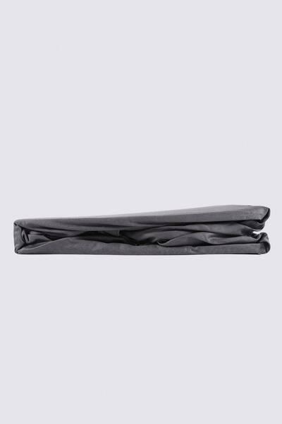 Ecocotton Double Elastic Sheet 100% Organic Cotton Satin Anthracite 160x200 Cm