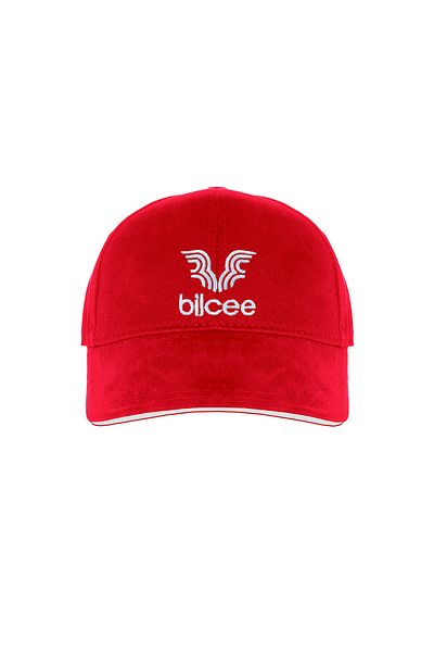 bilcee Unisex Red Printed Colorful Stripe Detailed Adjustable Hat 1591