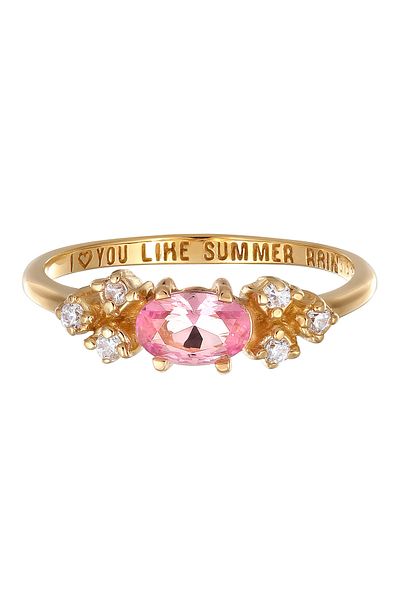 HAZE & GLORY Ring Haze And Glory Ring Damen Blume Diamant Brillantschliff Weiß/Wesselton (H) Synthetischer Saphir 3