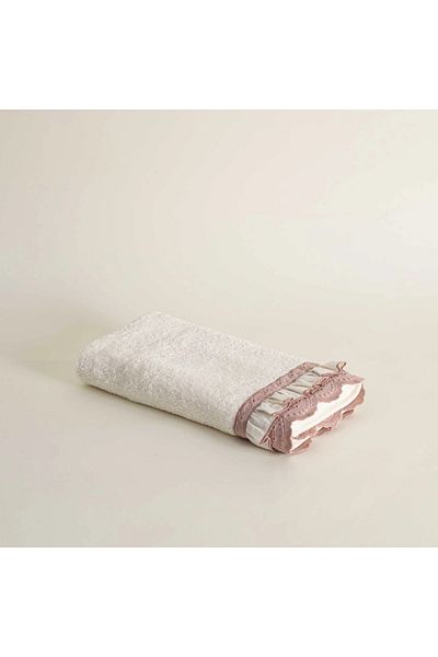 Ecocotton Πετσέτα προσώπου Alessa 100% οργανικό βαμβάκι σε σκόνη δαντέλας 50x90 εκ.