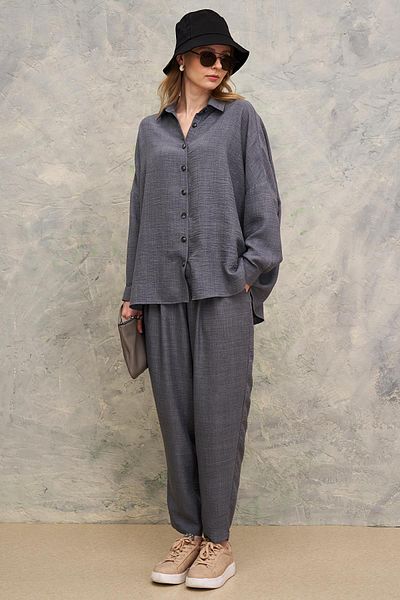 Journey Shirt-Polo Collar, Relaxed Fit, Pants Suit