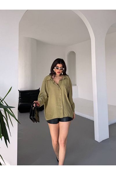hancez Πουκάμισο Χαμηλού Ώμου Oversize 4612