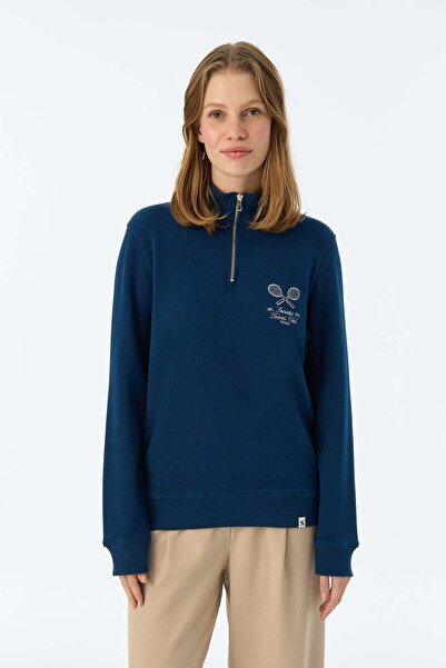 Socrates Dergi Світшот Socrates Tennis Club SuperSoft Quarter-Zip - Lacivert