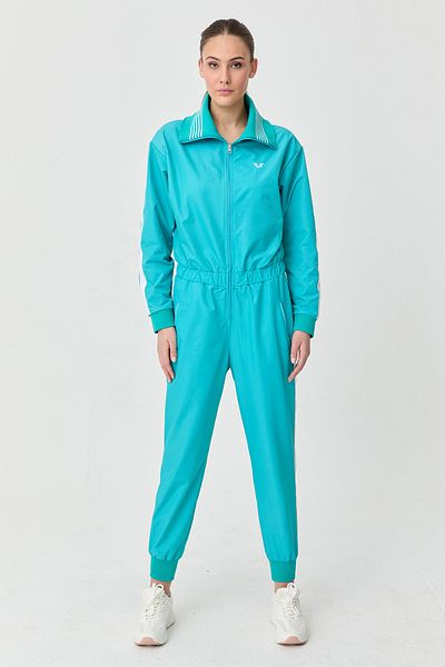 bilcee Blue Parachute Fabric - Γυναικεία ολόσωμη φόρμα με στάμπα στην πλάτη 1531