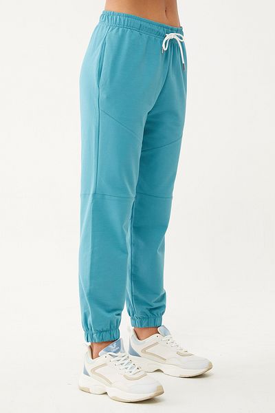 bilcee Dark Green Organic Cotton Women's Sports Sweatpants - Loose Fit 0722