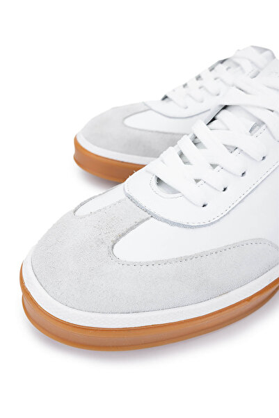 Tamer Tanca Men's Genuine Leather White Sneakers & Sports Shoes