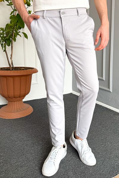 ModaPlaza Ανδρικό παντελόνι Pique Slimfit