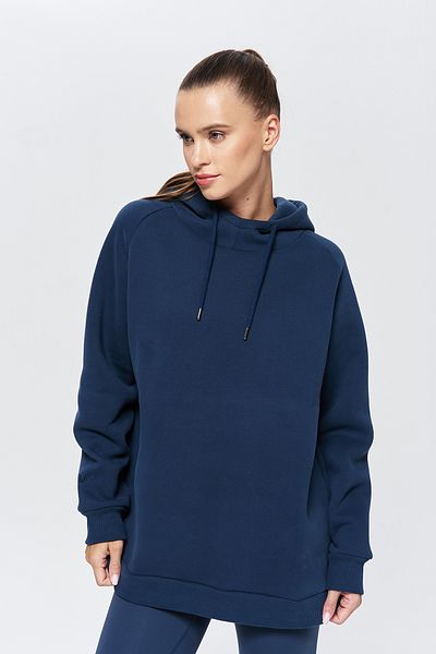 bilcee Γυναικείο φούτερ Carbon 3 Fleece - Μαλακό βουρτσάκι, κουκούλα, μακρύ μέγεθος Owersize 9804