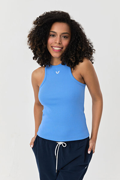 bilcee Kadın Mavi Pamuklu Esnek Dört Mevsim Fitness Sporcu Atleti 0147