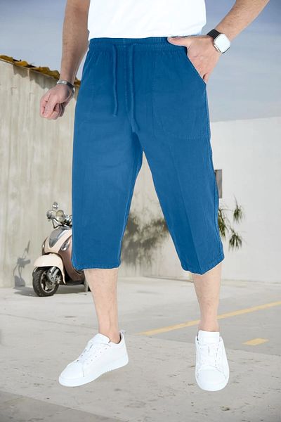 Malerind Plus Size Capri - 100% Cotton Unisex Maleri, Comfortable Fit Elastic Waist