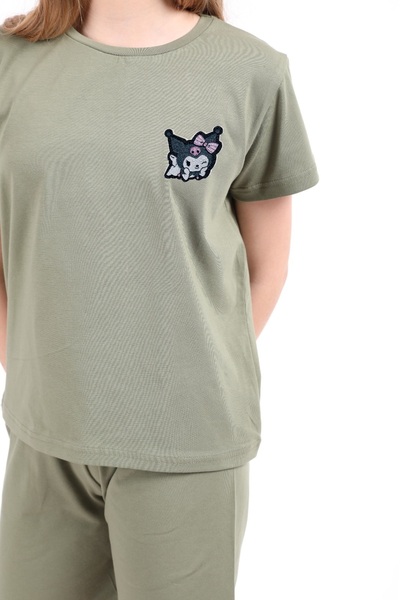FANTASTIC ARMA Ütü Ile Yapışan Dokuma Arma Seti Patch Yama Kuromi, Melody, Melodi - Kuromi & My Melody Modeli