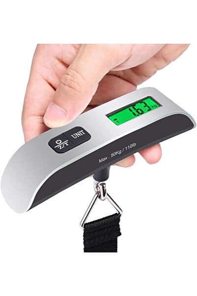 Generic ميزان رقمي معلق للحقائب - ميزان يدوي محمول للسفر بشاشة LCD وسعة 50 كجم/110 رطل