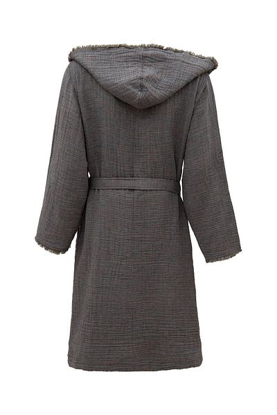 Ecocotton Ανδρικό μπουρνούζι Muna 100% οργανικό βαμβάκι Inject Green-anthracite