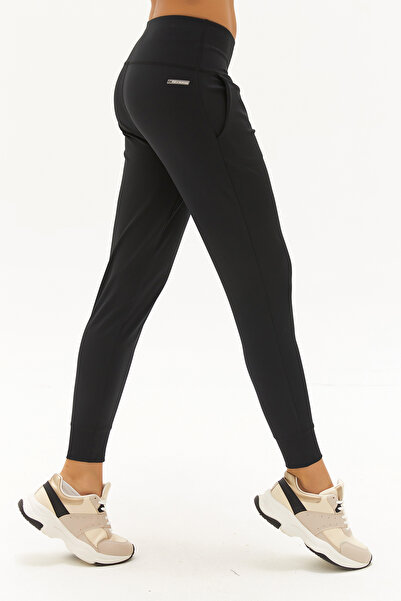 bilcee Kadın Siyah Yüksek Bel Spor ve Günlük Likralı Esnek Antrenman Fashion Sporcu Tayt Pantolon 0676