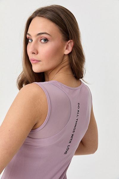 bilcee Lilac Tulle Detailed Women's Sports Undershirt - Thin Lycra 8605