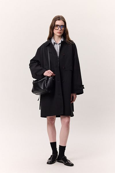 Manuka Leichter Trenchcoat SCHWARZ – BEL-Tuning Turquie Fashion