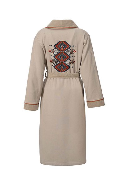 Ecocotton Γυναικείο μπουρνούζι Pamira 100% οργανικό βαμβάκι εμπριμέ μπεζ