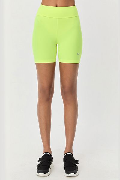 bilcee Leggings pentru femei Fosfor cu talie înaltă, lungime scurtă, biker sport, 9730