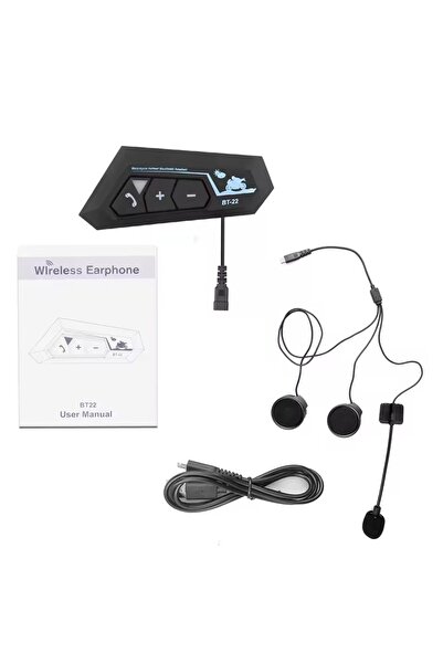 LETERAL BT22 İntercom Motosiklet Kask Kulaklığı Bluetooth 5.0