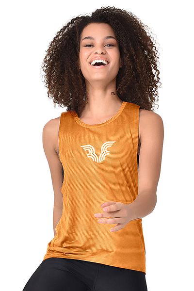 bilcee Women's Orange Crew Neck Training Athlete Athlete 8612