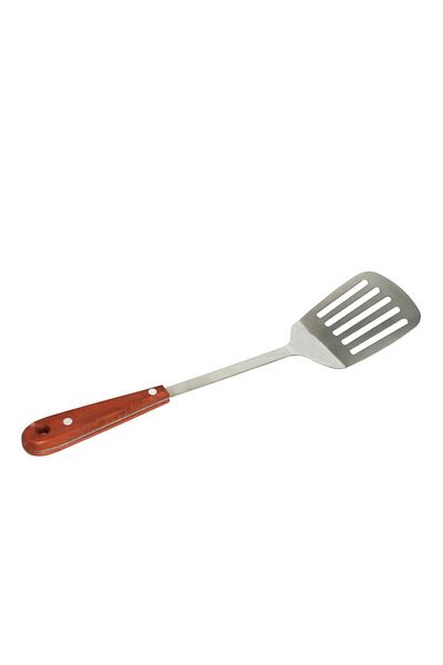 Generic 35cm Steel Flat Spoon with Wooden Handle