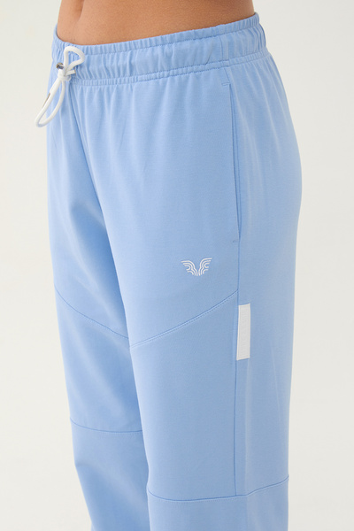 bilcee Kadın Koyu Mavi Organik Pamuklu Bol Spor Eşofman Altı 0722